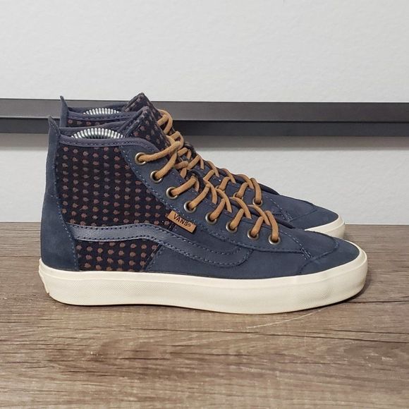 Vans Blue and Brown High-Top Athletic Shoes - Picture 3 of 8